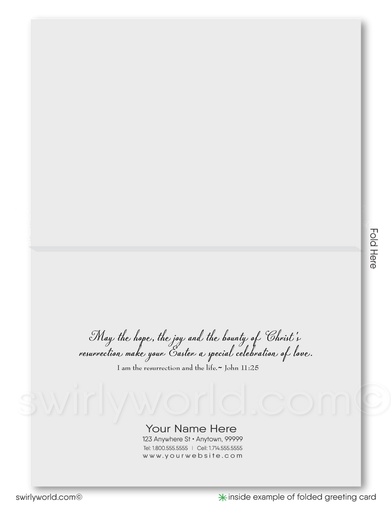 Christian Religious Happy Easter Blessing Catholic Holy Greeting Cards