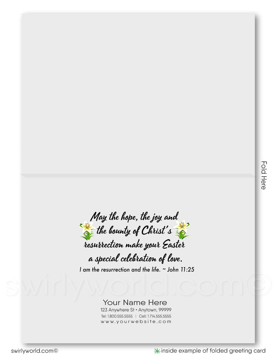 Beautiful religious Christian Springtime colorful flower lilies happy Easter Spring greeting cards.