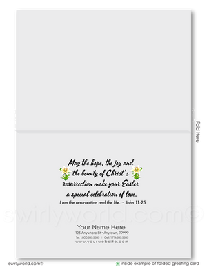 Easter Lilies Christian Happy Easter Welcome Springtime Theme Greeting Cards