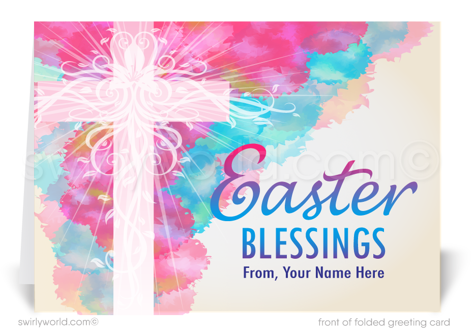 Religious Christian happy Easter cards for customers