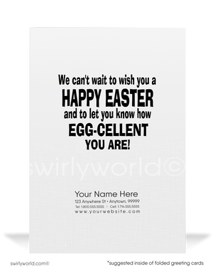Funny Bunny Humorous Business Easter Cards for Customers