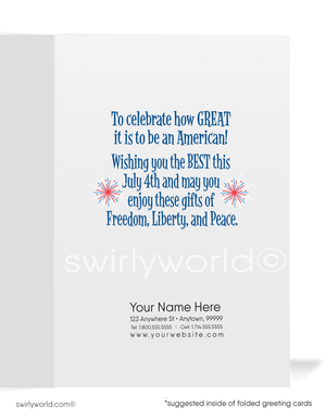 American "Uncle Sam" Patriotic Happy 4th of July Independence Day Greeting Cards