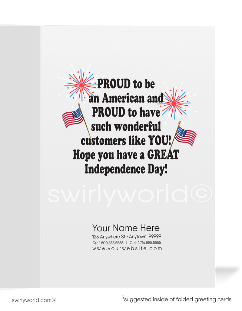 Funny Patriotic American Eagle July 4th Independence Day Greeting Cards