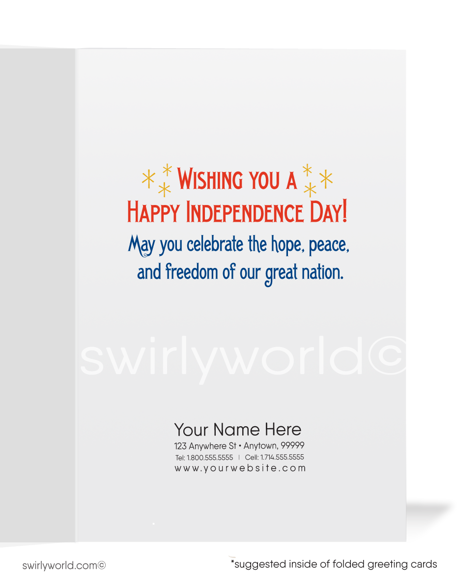 Vintage Victorian 1900's Patriotic American Fourth of July Cards.