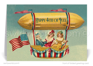 Vintage 1930s Art Deco Retro Fourth 4th of July Patriotic Independence Day Cards