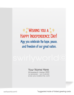 Mid-Century Patriotic American Eagle 1960s 4th of July Independence Day Cards