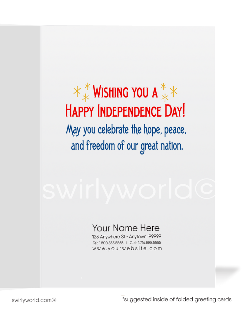 Antique 1920's Vintage Victorian Patriotic American 4th of July Greeting Cards