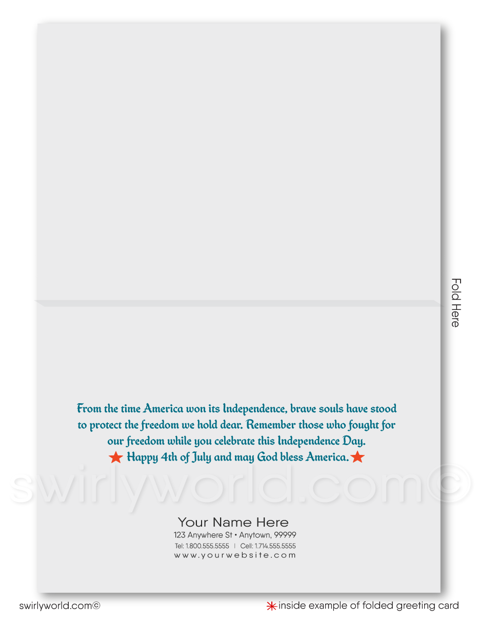 Vintage 1900's Victorian Happy Independence Day July 4th Cards. Military Fourth of July. Veterans Day