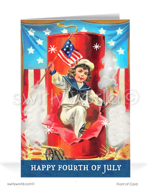 intage Victorian Art Deco Happy Fourth 4th of July Patriotic Cards.