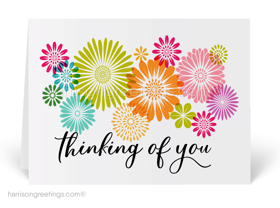 Thinking of You Modern Greeting Cards