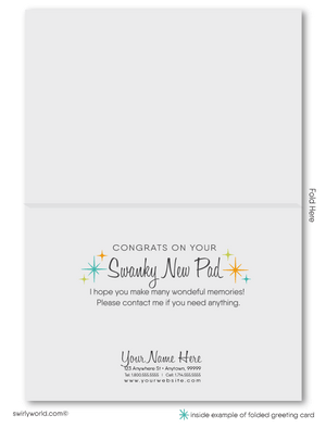 Retro Atomic Ranch Mid-Century Modern Thank You Note Cards