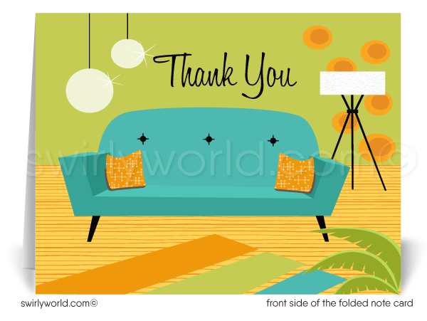 Eames Chair Mid-Century Modern Eichler Thank You Note Cards for Architects Designers.