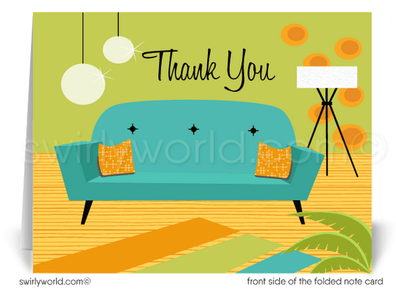 Eames Chair Mid-Century Modern Eichler Thank You Note Cards for Architects Designers.