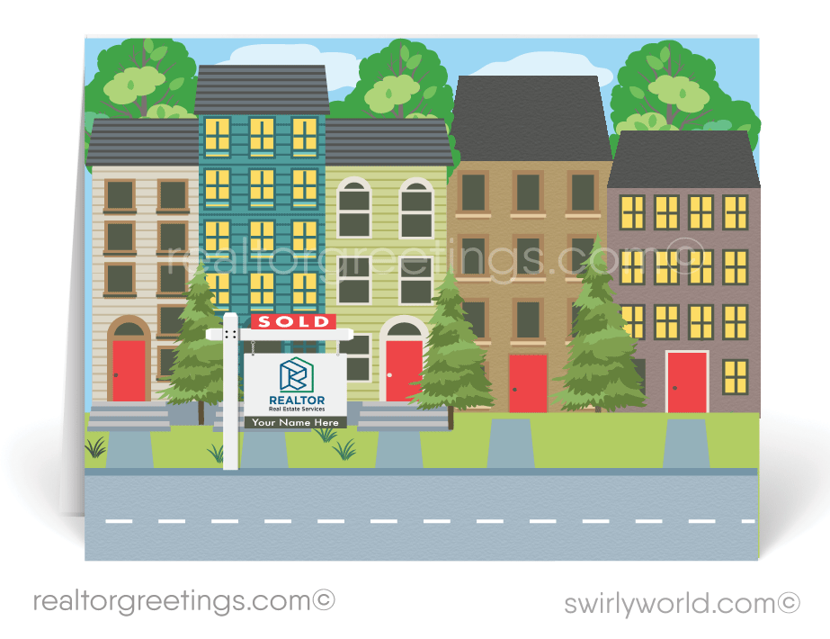 Unique Marketing Neighborhood Note Cards for Realtor