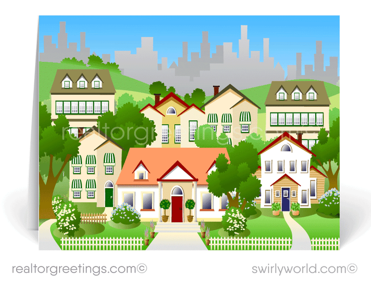 Beautiful Suburb Neighborhood Full of Houses
