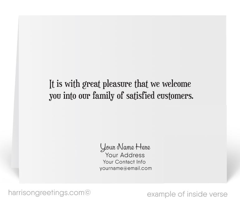 Bank Welcome Card Examples Welcome Card Example