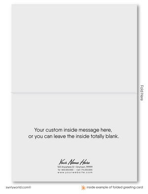 Atomic Retro Mid-Century Modern Thank You Card with Geometric Design and Starbursts