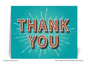 Retro Style Business Customer Thank You Note Cards