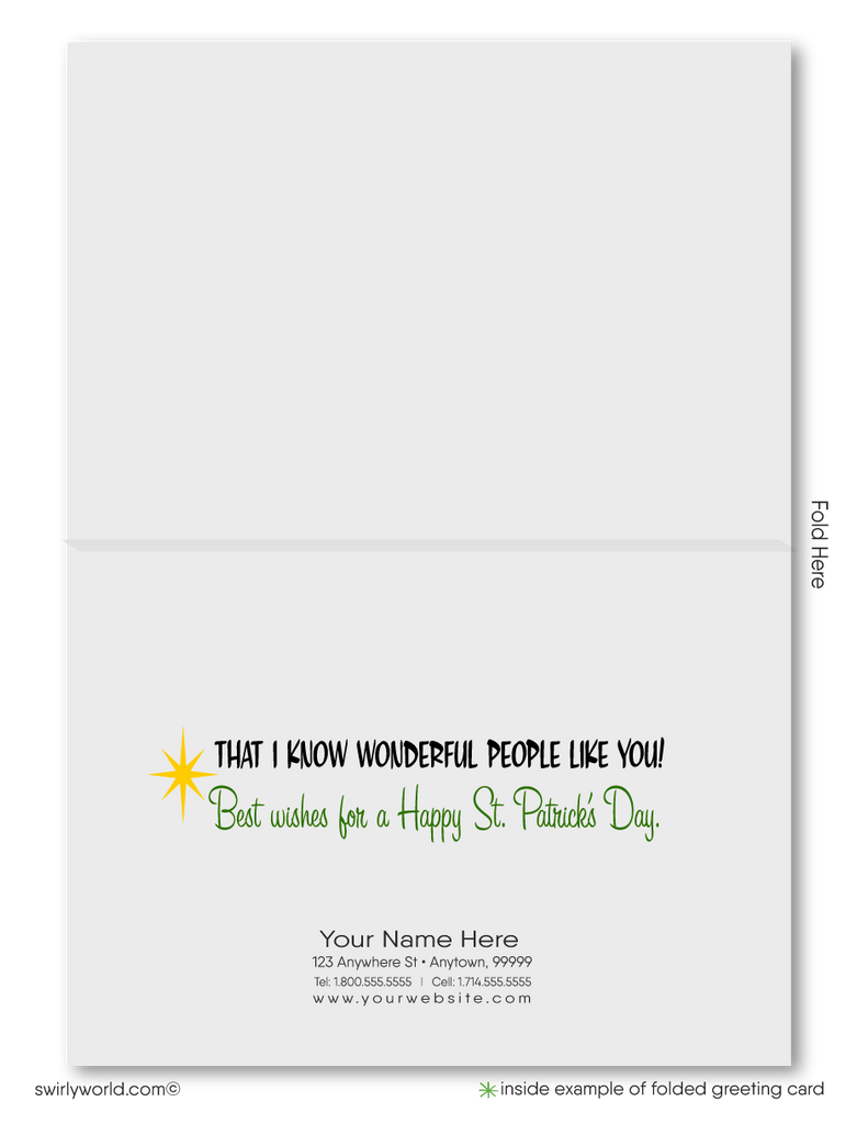 Retro St. Patrick’s Day Greeting Cards – Mid-Century Modern Client Appreciation