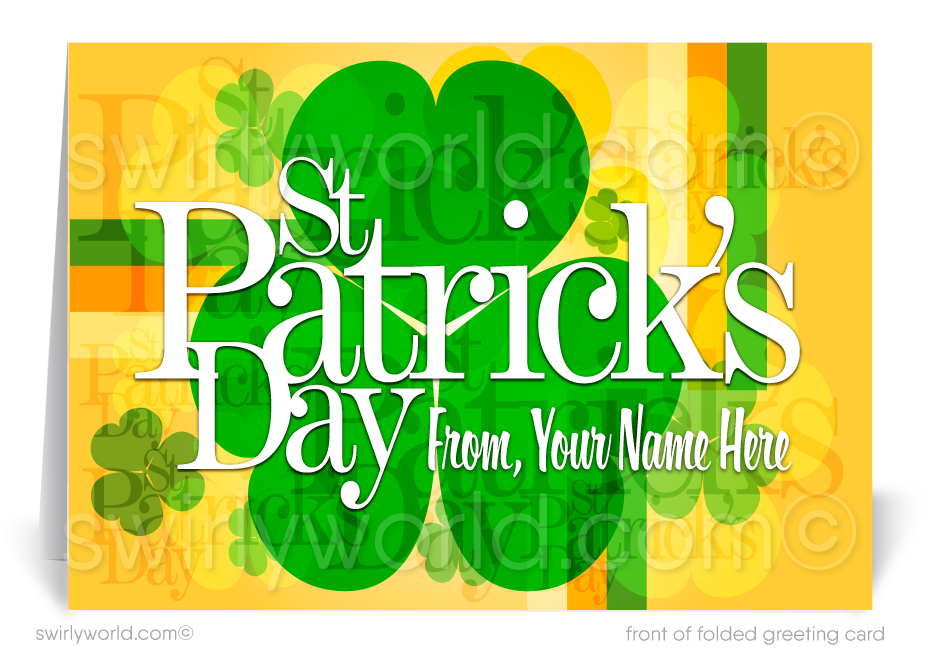 Celebrate St. Patrick’s Day with a customizable greeting card! Add your company name & message to share gratitude with clients. A festive & memorable touch!