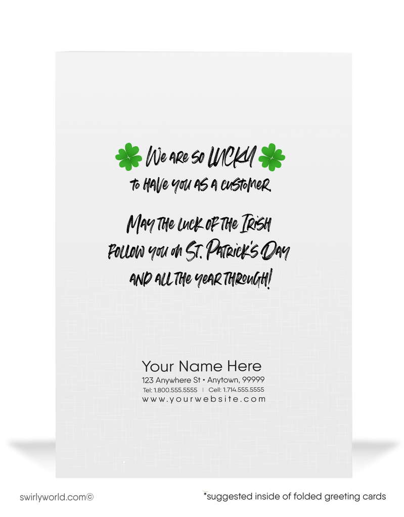 Corporate Happy St. Patrick's Day Cards for Clients