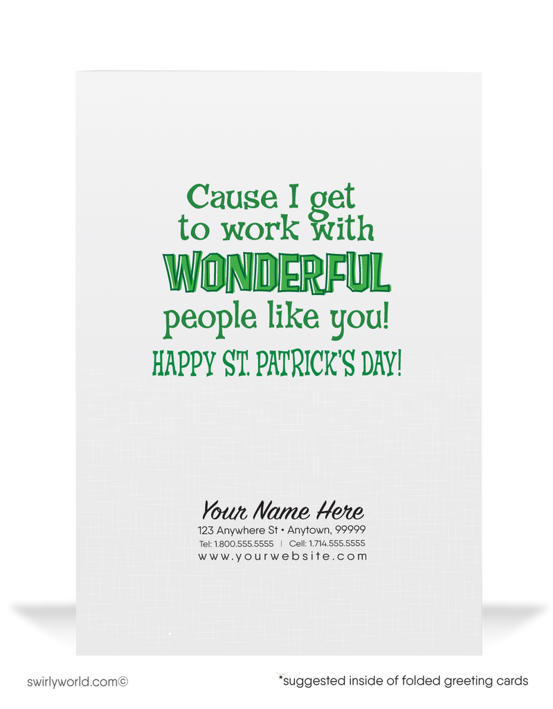 Lucky To Have You As A Customer St. Patrick's Day Cards for Business