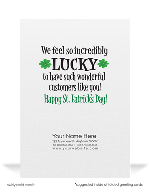 Custom St. Patrick’s Day Greeting Card – Personalized Leprechaun Celebration & Pot of Gold Design