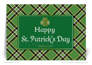 Celebrate St. Patrick’s Day with a custom business greeting card! Personalize with your name & message to share appreciation and spread the luck of the Irish.