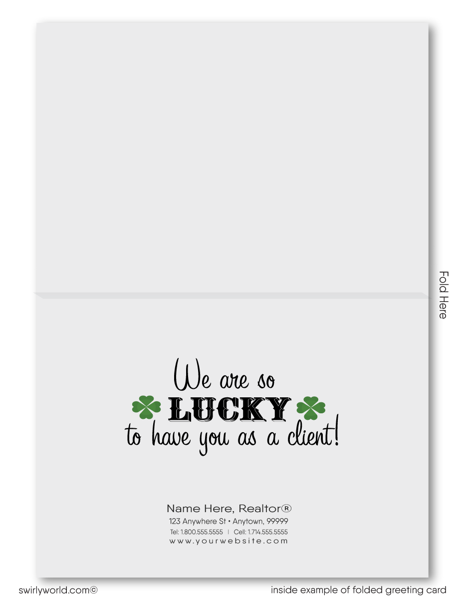 St Patrick's day marketing images for realtors. Real Estate Agent St. Patrick's Day marketing new home listings