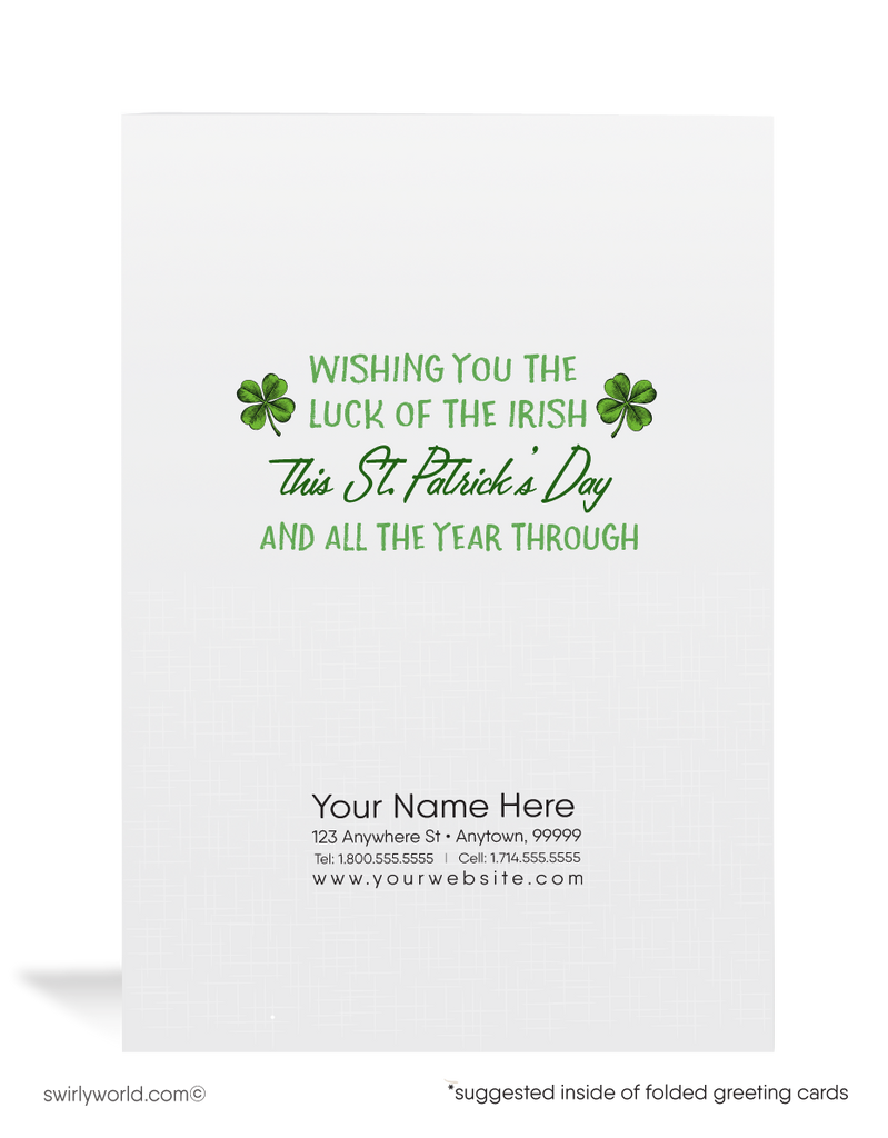 Shamrocks Vintage 1940s Kitsch Retro Mid-Century Happy St. Patrick's Day Cards