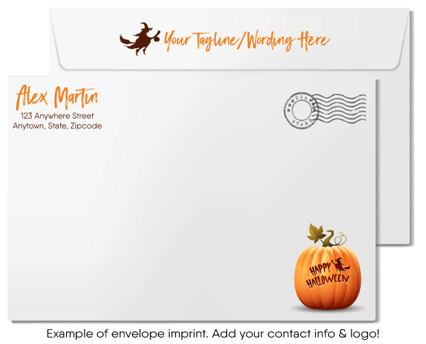 Autumn Foliage "Happy Fall Y'all" Professional Printed Halloween Cards for Customers