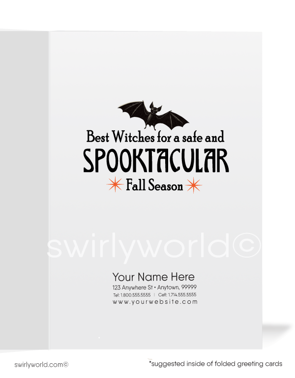 1930’s vintage mid-century retro Art Deco pumpkin Happy Halloween Greeting Cards.