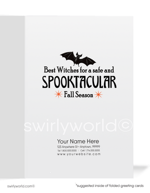 Vintage 1930s Art Deco Jack-o'-Lantern and Black Cat Halloween Greeting Card