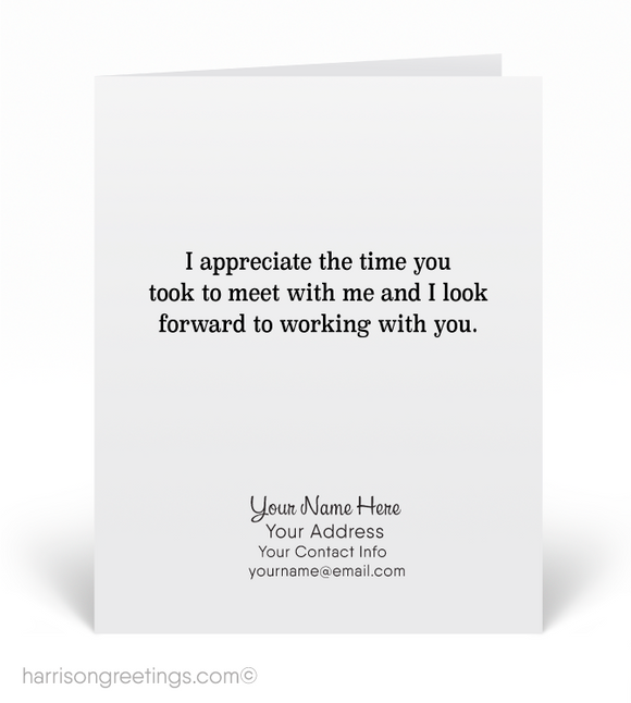 "Enjoyed Meeting With You" Sales Greeting Card