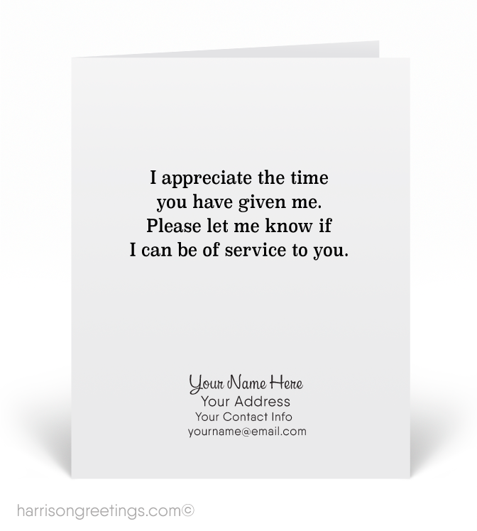 "Your Time is Valuable" Sales Greeting Cards