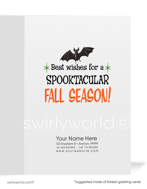 Vintage Pirate Pumpkin Halloween Card with Retro Typography and 1950s Charm