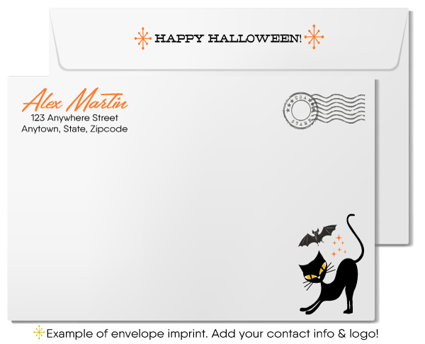 Explore Swirly World's exclusive Atomic Mod Retro Halloween Cards inspired by the 1950s-60s. Featuring pin-up style ghost, skeleton, and pumpkin-head costumes with customizable options. Perfect for adding a nostalgic touch to your Halloween greetings.