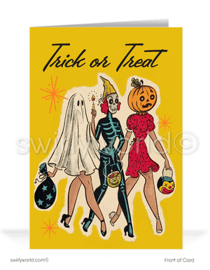 1950s-1960s Rare Vintage MCM Atomic Mid-Century Modern Atomic Retro Halloween Cards