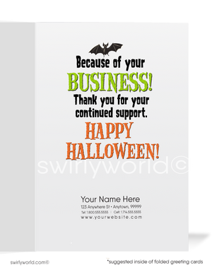 Humorous Funny Frankenstein Printed Halloween Greeting Cards for Business Customers