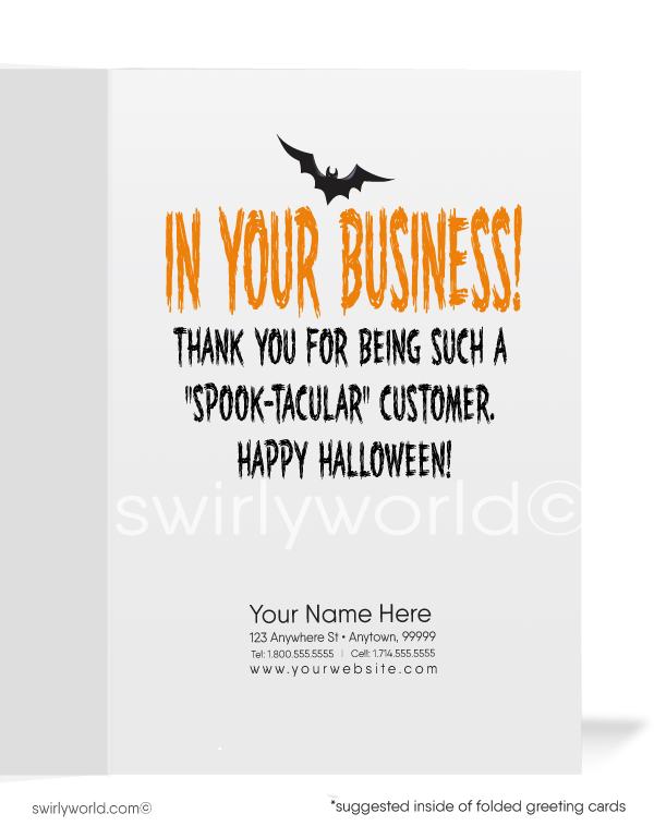 "Funny Mummy" Humorous Business Printed Halloween Greeting Cards for Customers