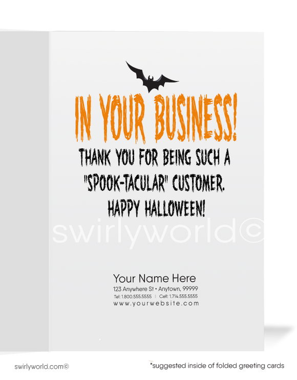 "Funny Mummy" Humorous Business Printed Halloween Greeting Cards for Customers