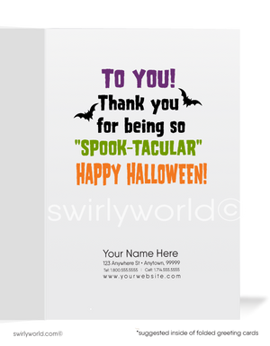 Hypnotized Zombie Halloween Greeting Card - "We're Always DEAD-icated" Design