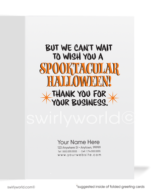 Humorous Candy Corn Halloween Greeting Card - "CORNY" & "Spooktacular" Design