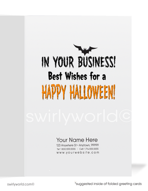"Funny Mummy" Humorous Business Printed Halloween Greeting Cards for Customers