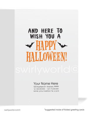 Add humor to your Halloween with Swirly World's Hip-Hop Vampire Greeting Card. Featuring a vampire busting out of a coffin with "Straight Outta the Coffin," this card is perfect for spooky fun. Personalize with your name, logo, and more. Customizable envelopes available!