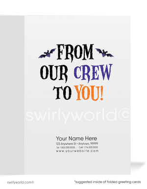 Happy Halloween From Our Crew to You! Funny Business Halloween Cards From the Office