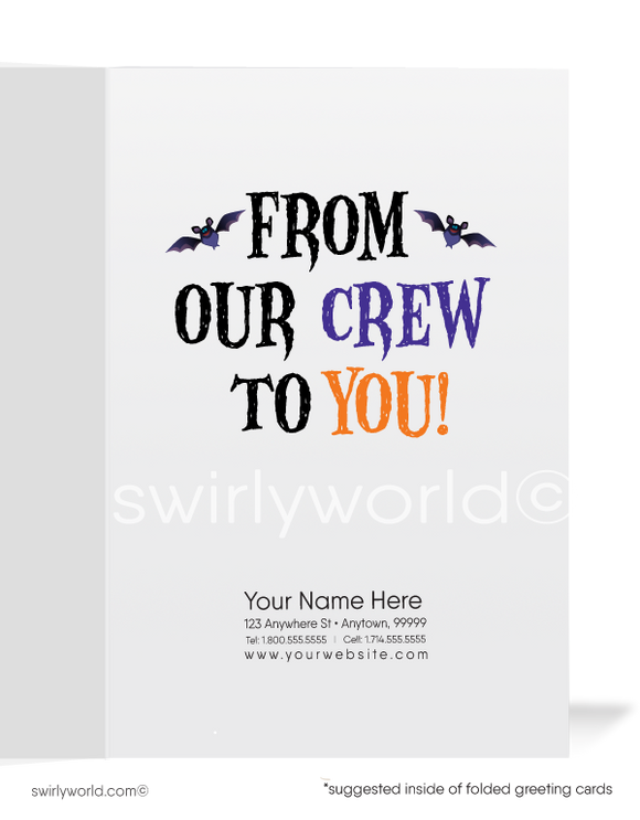 Happy Halloween From Our Crew to You! Funny Business Halloween Cards From the Office