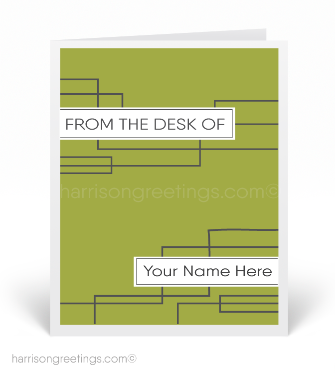 "From the Desk Of" Modern Business Note Cards