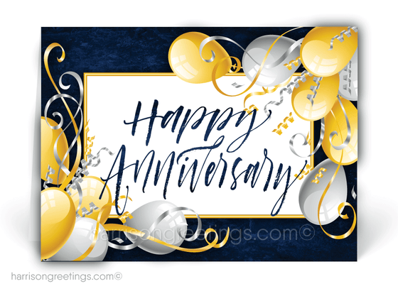 Professionally Printed Happy Anniversary Cards for Employees, Vendors, Clients
