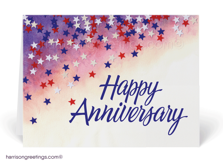 Patriotic Anniversary Greeting Cards for Business